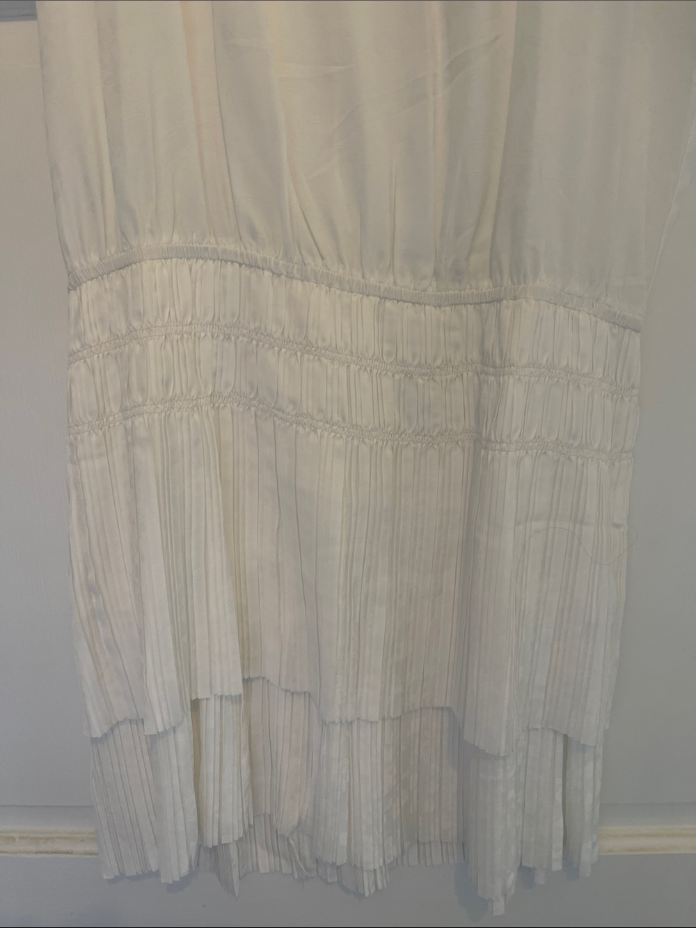 Current Air White Tiered Pleated Mini Dress - Picture 4 of 5